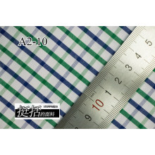 Grün/Navy prüft Elsbeere Garn Shirt Stoff eingefärbt